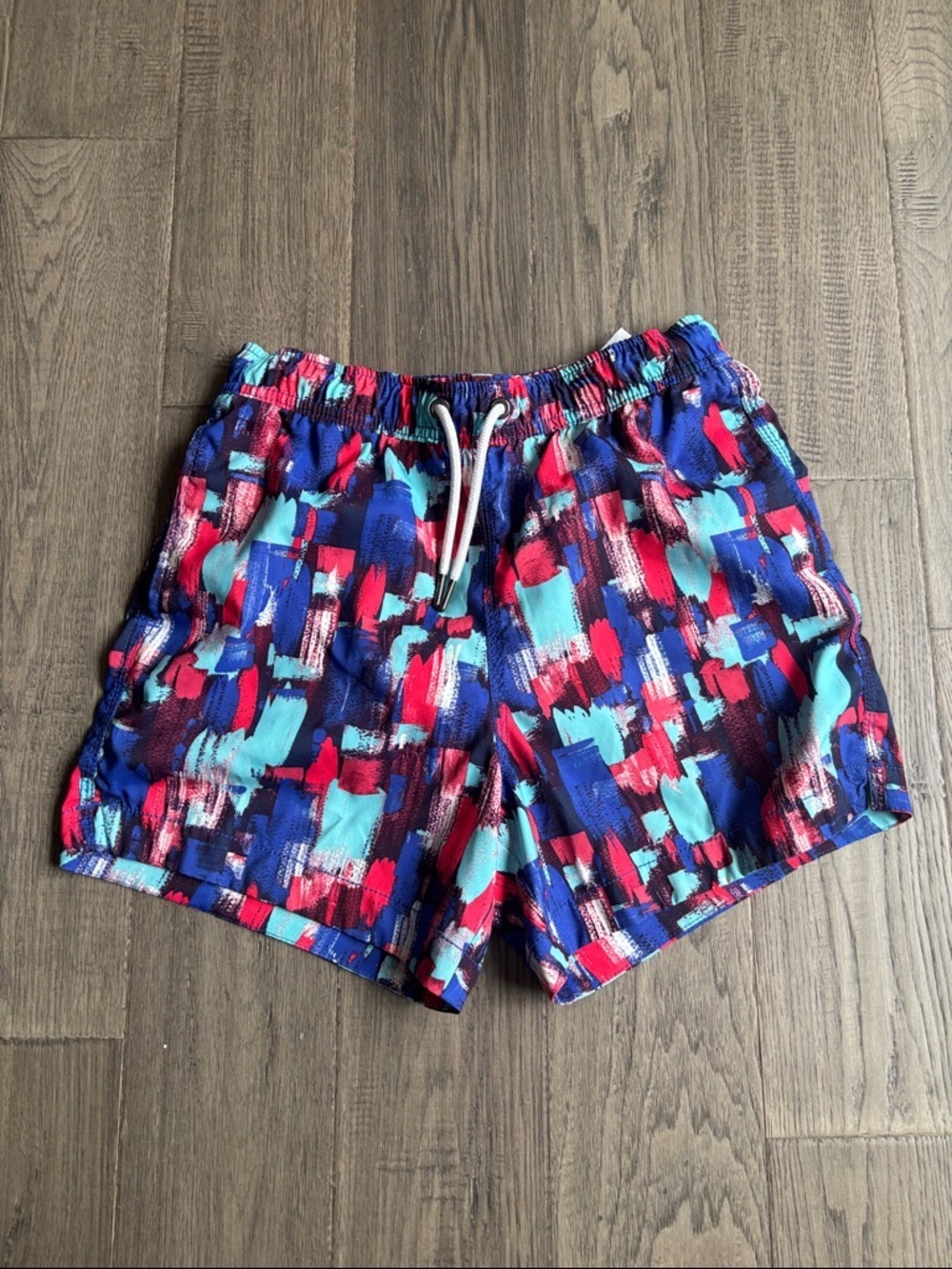 Abercrombie & Fitch | Beach Board Shorts Swim Trunks in Blue, Red, Teal XS